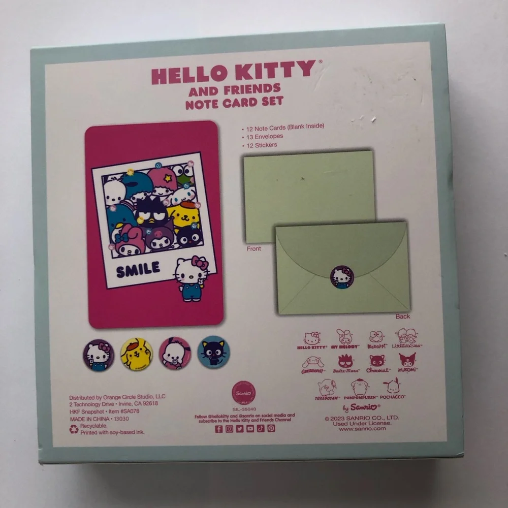 Sanrio Hello Kitty and Friends notecards stickers NWOT Sanrio brand new …
